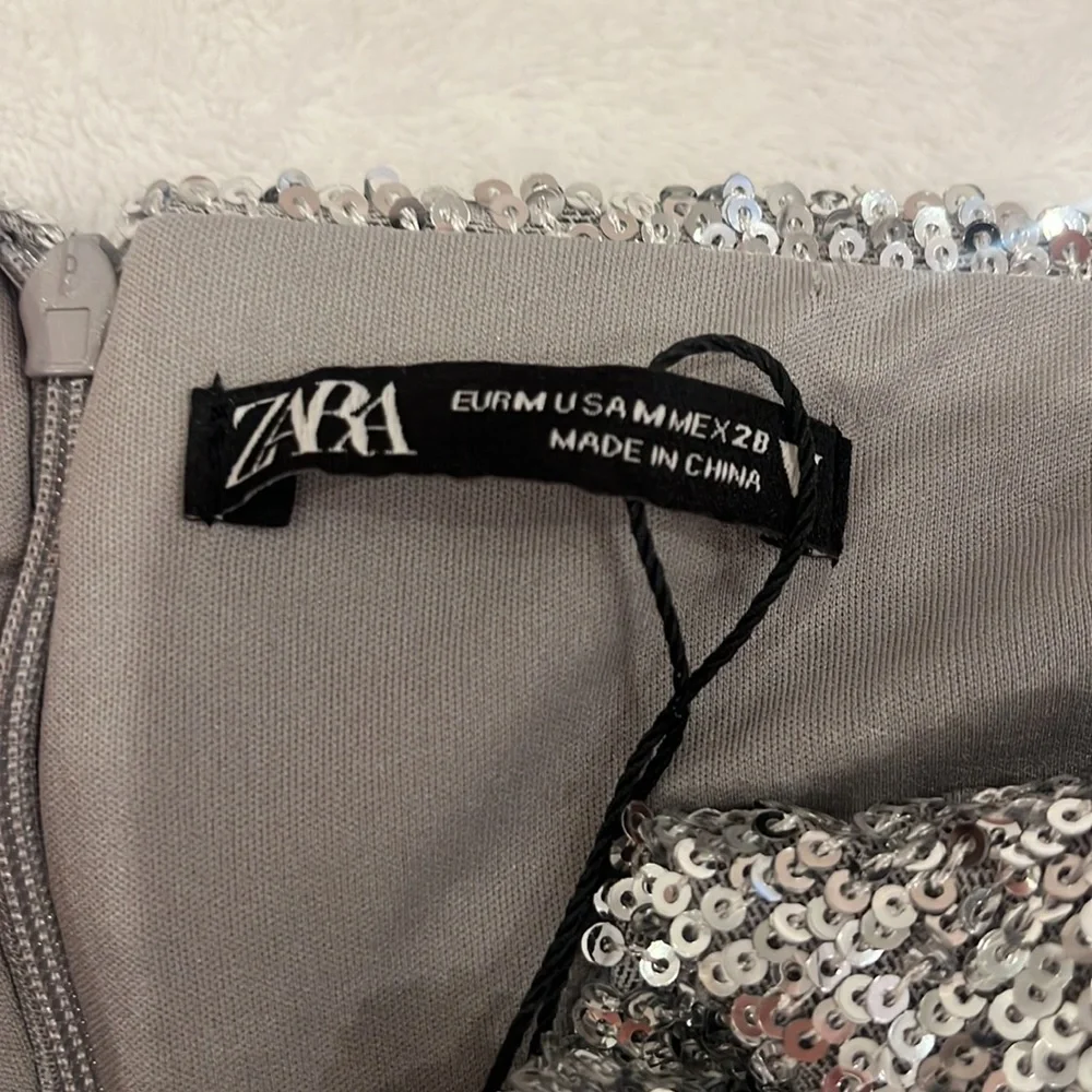 NWT Zara silver sequin dress - Picture 3 of 4